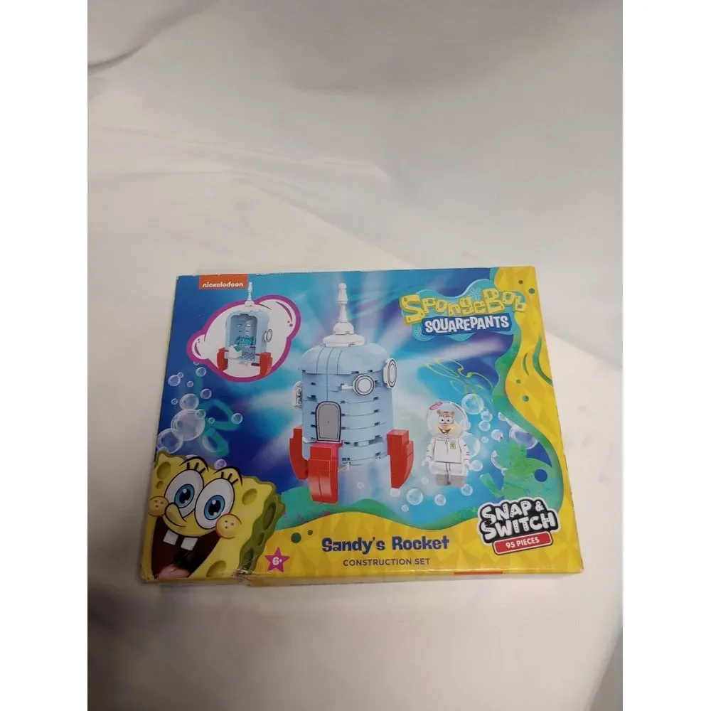 New Nickelodeon‎ SpongeBob SquarePants Sandy's Rocket Building Set *MIB* 95 pcs.